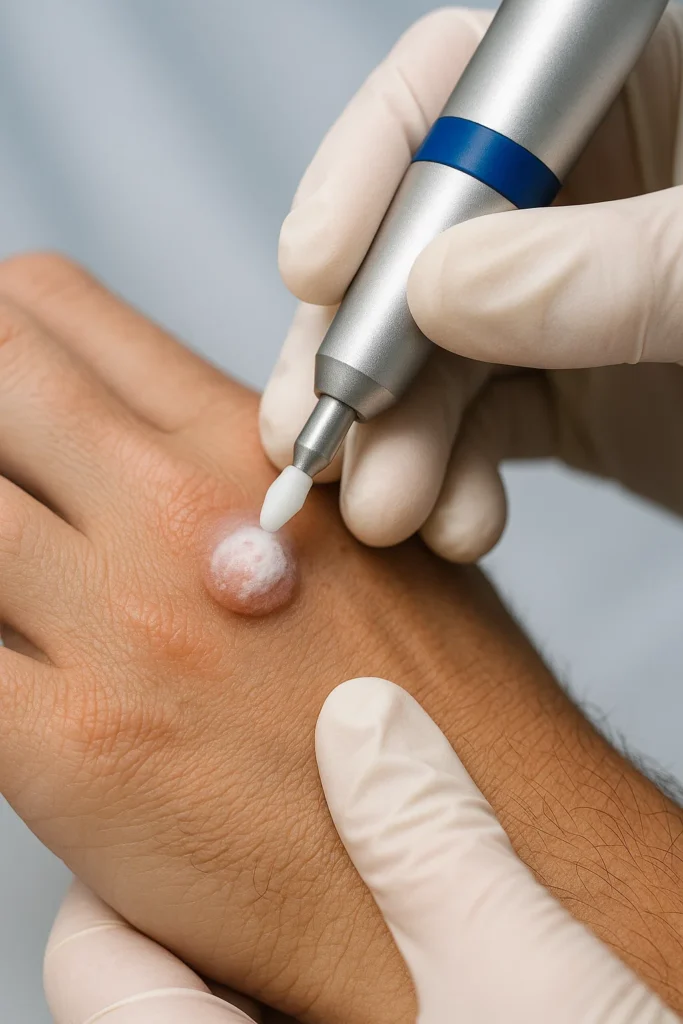 example of wart removal Bracknell using cryopen
