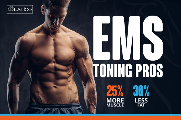 Image of man with sculpted stomach showing the fat loss and muscle gain of LA-EMS Body Sculpting Treatment Bracknell